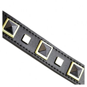 Rock & Roll Hematite Dog Collar_big1